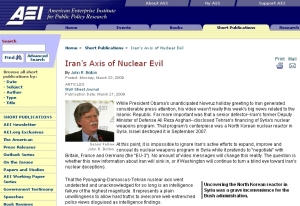 セイウチ・ボルトンのIran's Axis of Nuclear Evil 