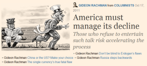 英国に学ぶ「衰退のマネージメント」 － ギデオン・ラッチマンが衰退を認めようとしない米国にお説教