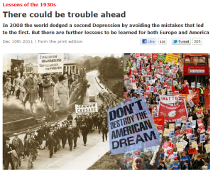 英エコノミスト誌もバック・トゥ・ザ・フューチャー：「１９３０年代の教訓を無視すれば、歴史は繰り返す」　